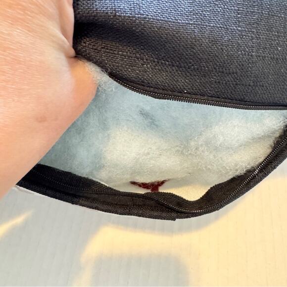 Cream Red Black Ikat Embroidered Throw Pillow Boho Home Decor 13x19 - Picture 7 of 9